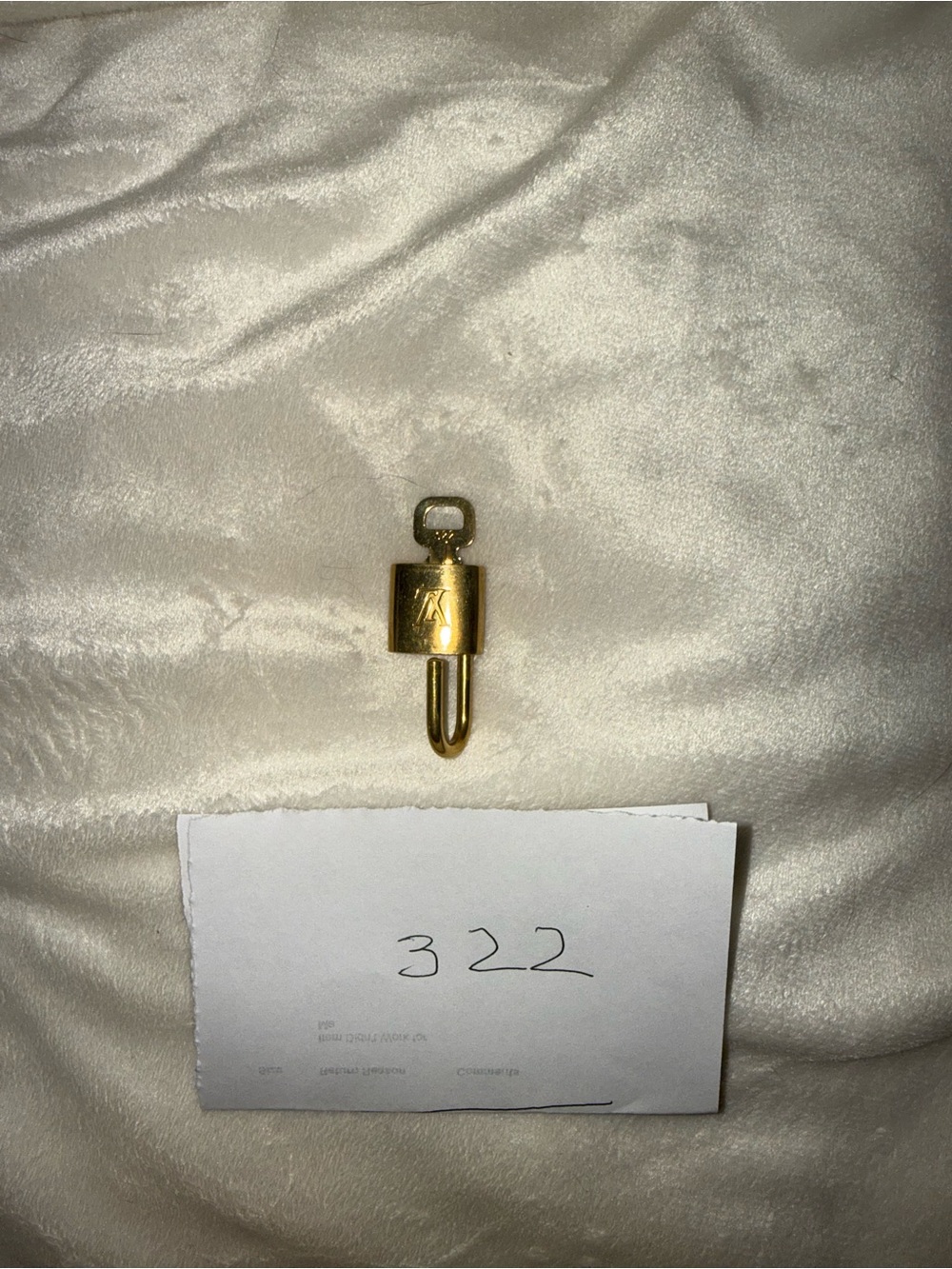 Louis Vuitton Gold Padlock and Key 322